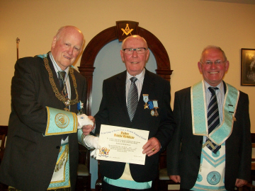 RW.Bro Harry Weir, W.Bro Robert McFarlane and W Bro Kenneth Coalter