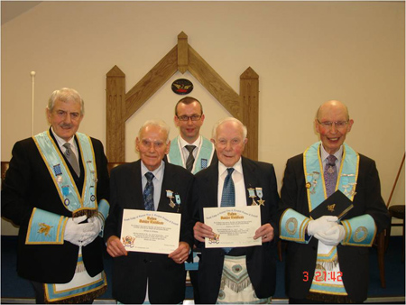 VWBro Arnold woth the honoured brethren