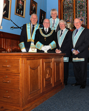 Provincial Officers, etc. at the Desk dedication